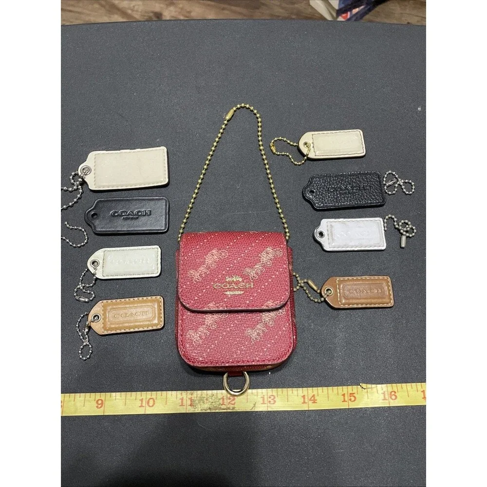 COACH hang tag bag charm Accessory Lot Of 9 Flaws READ Y2K